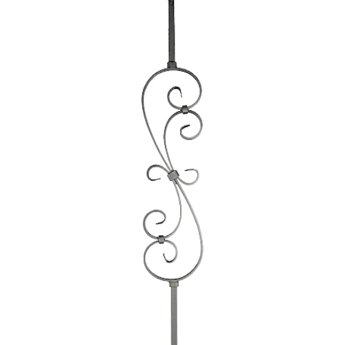 [MT630] S Scroll 1000x180x12x6mm Spiral Scroll Wrought Iron Baluster- Zinc Plated