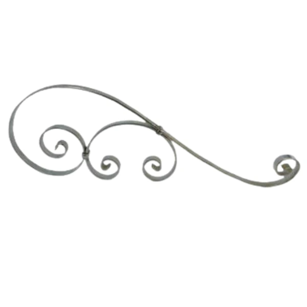 [MT241] S Scroll 550x215x20x6mm- Zinc Plated