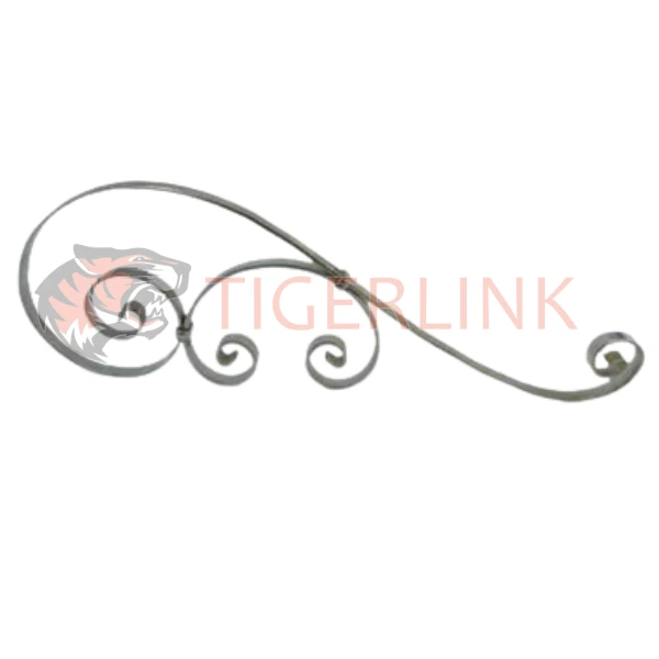 [MT244] S-Scroll 750x240x20x6mm- Zinc Plated