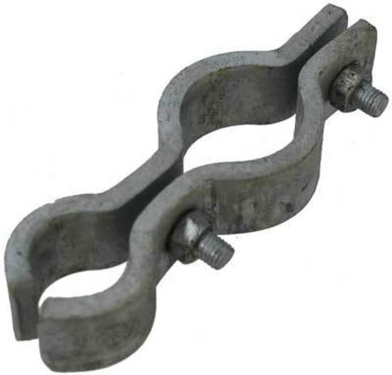 [HGRR421] Galvanised Round To Round Hinge - Stock Yard Hinge, 40NB x 25NB (48x34mm) - Single