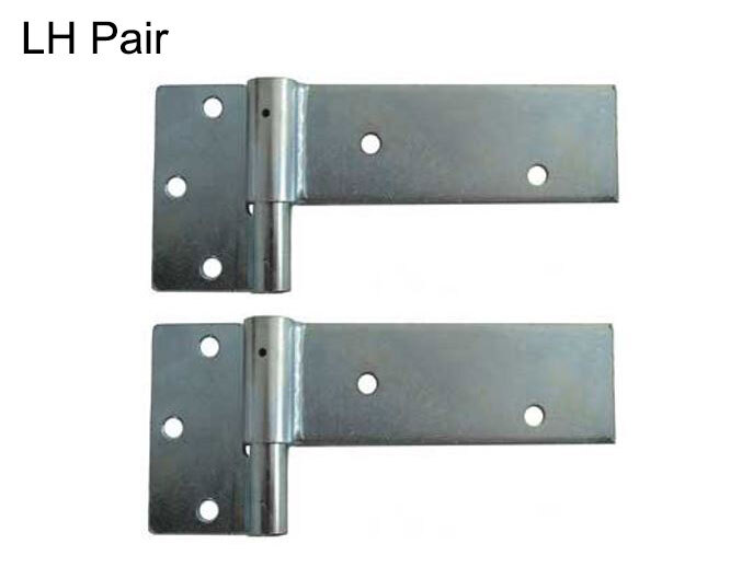 [HN602] Zinc Plated Strap Hinges For Timber Gates - 14mm Pin, 200x50mm, LH, Silver - Pair
