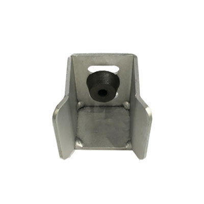[SGSB399] Steel Sliding Gate Holder/Catcher with Top Cap, Rubber Stop - for Gates 40mm