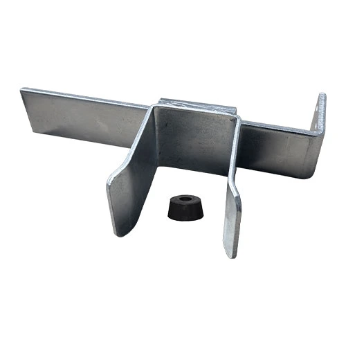 [SGSB441] Side Mount Sliding Gate Holder/Catcher for 100mm Frame - Zinc Plated Steel - with Rubber