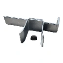 Side Mount Sliding Gate Holder/Catcher for 50mm Frame - Zinc Plated Steel - with Rubber