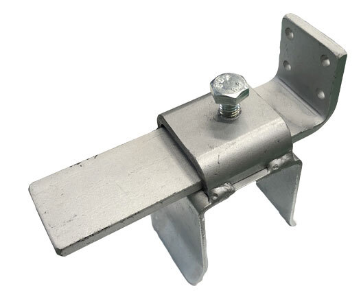 [SGSB408] Steel Sliding Gate Holder/Catcher for Gates 50mm, Top Cap, Mounting Bracket