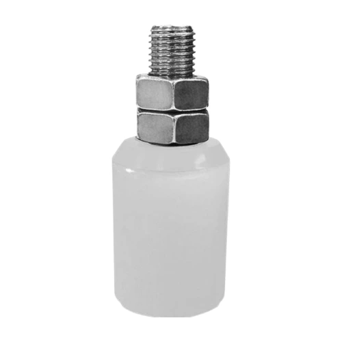 [WH112] Sliding Gate Guide Roller - 25x40mm, M12 Bolt, White