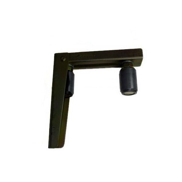 [WH288] Sliding Gate Guide Roller Set - 210x225mm Black Bracket, 40x60mm Black Rollers