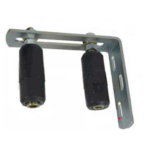 [WH255] Sliding Gate Guide Roller Set - 200x160mm Silver Bracket, 40x100mm Black Rollers
