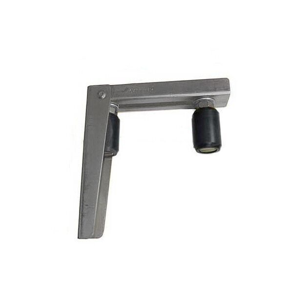 Sliding Gate Guide Roller Set - 210x225mm Silver Bracket, 40x60mm Black Rollers