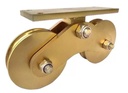 Zinc Plated Sliding Gate Wheel - 100mm U Groove External - Double Bearing, Dual Wheel