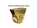 Zinc Plated Sliding Gate Wheel - 60mm U Groove External - Double Bearing