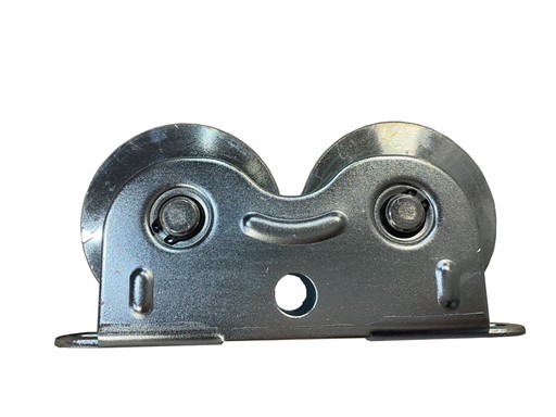 [WH354] Zinc Plated Sliding Gate Wheel - 80mm U Groove External - Double Bearing, Dual Wheel