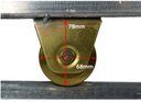 Zinc Plated Sliding Gate Wheel - 68mm V Groove  - Double Bearing