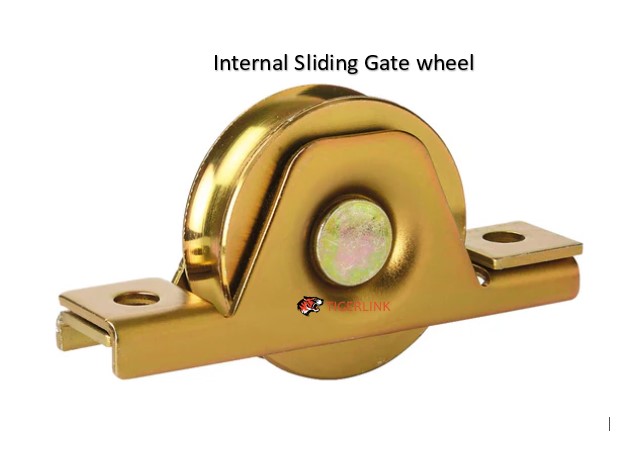 [WH408] Zinc Plated Sliding Gate Wheel - 120mm U Groove Internal - Double Bearing