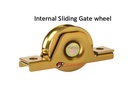 Zinc Plated Sliding Gate Wheel - 60mm U Groove Internal - Double Bearing