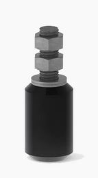 [WH135] Stainless Steel Sliding Gate Guide Roller - 40x60mm, M16 Bolt, Black - Stainless Steel Bolt