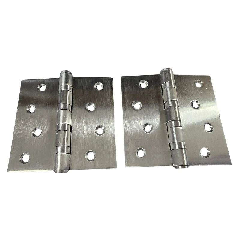 [HN134] 304 Stainless Steel Butt Hinges - 100x100x2.5mm with 2 bearing, Chrome Finish - Pair( 2 hinges)