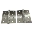 304 Stainless Steel Butt Hinges - 100x100x2.5mm with 2 bearing, Chrome Finish - Pair( 2 hinges)