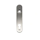 Locinox Insert Mortice Lock Cover - Euro, Stainless Steel in Satin Chrome Silver - Pair