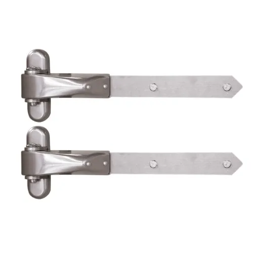 Locinox Stainless Steel Strap Hinges For Timber Gates - 500x40mm, Reversible, Silver - Pair