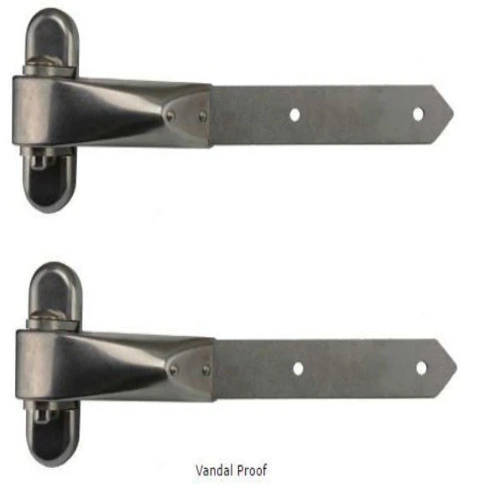 [HN654] Locinox Stainless Steel Strap Hinges For Timber Gates - 500x40mm, Reversible, Silver - Pair