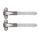 Locinox Stainless Steel Strap Hinges For Timber Gates - 500x40mm, Reversible, Silver - Pair