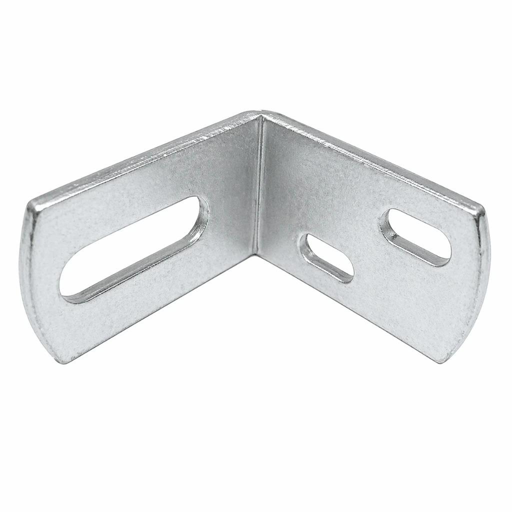 [BKGB299] Sliding Gate Guide Angle Bracket - 85x80mm, To Suit M16, Silver