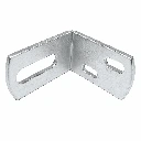 Sliding Gate Guide Angle Bracket - 85x80mm, To Suit M16, Silver