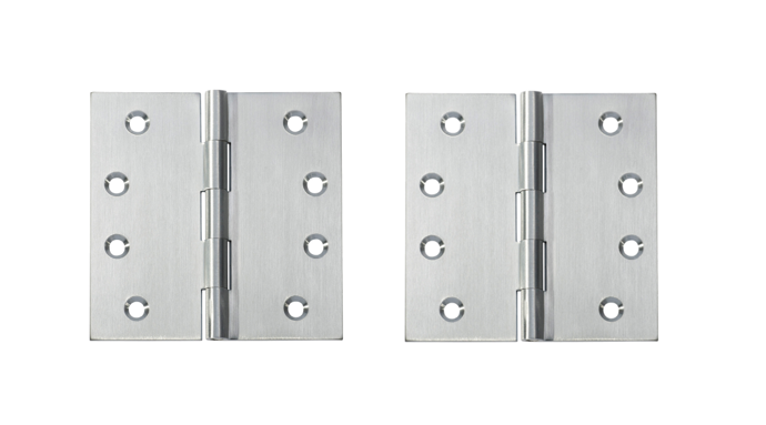 [HN125] Zinc Plated Steel Butt Hinges - 100x100x2.5mm, Zinc Finish - Pair