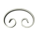 Steel C Scroll 180x110x20x6mm - Zinc Plated