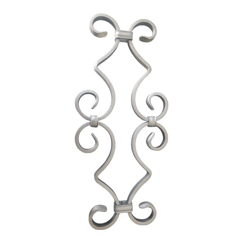 [MT625] Steel Scroll decor 380x165x12x6mm - Zinc