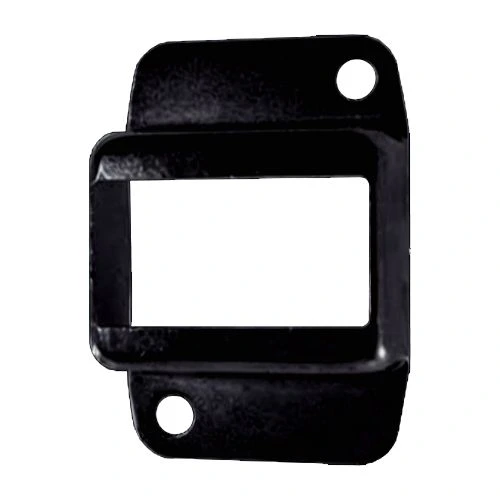 [BKRB462] Steel Fence Rail Bracket, 38x25mm Wide Tube, Double Lug, 2 Hole - Black