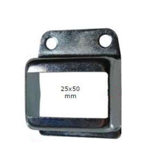 Steel Fence Rail Bracket, 50x25mm Wide Tube, Single Lug, 2 Hole