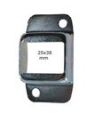Steel Fence Rail Bracket, 38x25mm Tube, Double Lug, 2 Hole