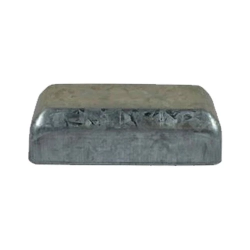 Steel Rectangular Galvabond Post End Cap for Tube 65x35 mm - Zinc