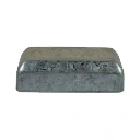 Steel Rectangular Galvabond Post End Cap for Tube 65x35 mm - Zinc