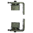 Zinc Plated Steel Insert Bolt-On Bearing Hinges For 75x75mm Steel Tube - Up To 350kg - Pair