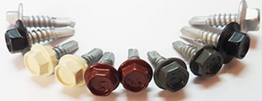 [FAFT027] Steel Mates Hex Tek Screw 12g  x 20mm Manor Red