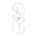 Steel S - Scroll  395x160x12x6mm - Zinc Plated