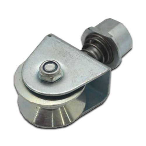 [WH396] Zinc Plated Sliding Gate Wheel - 80mm U Groove External - Double Bearing, 360° Turn