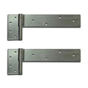 Zinc Plated Strap Hinges For Timber Gates - 16mm Pin, 300x50mm, LH, Silver - Pair
