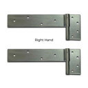Zinc Plated Strap Hinges For Timber Gates - 16mm Pin, 300x50mm, RH, Silver - Pair