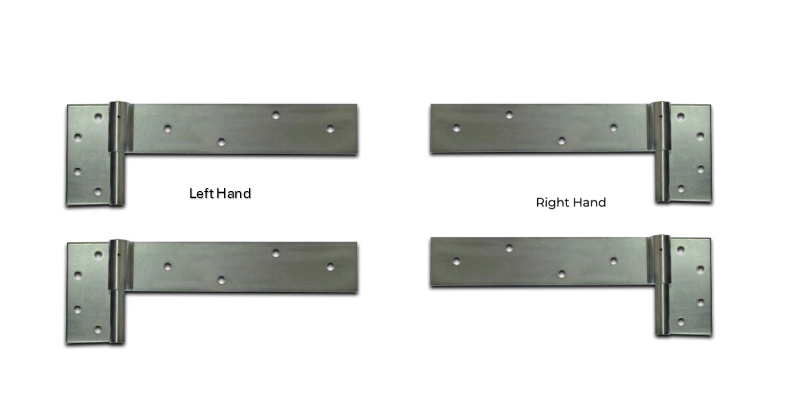 [HN618] Zinc Plated Strap Hinge Set For Timber Gates - 14mm Pin, 300x50mm,  LH & RH, Silver - Full Set