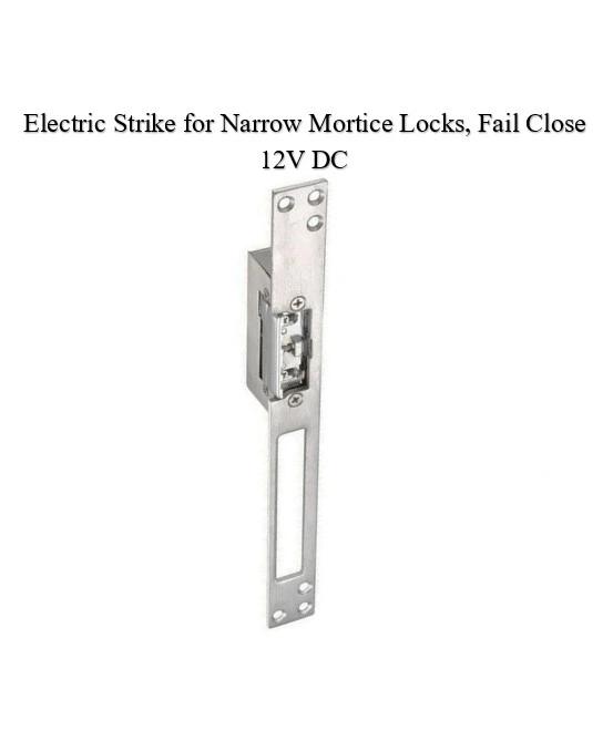 [MKES131] Adjustable Electric Strike for Narrow Mortice Locks, Fail Close(Secure) - 12V DC - Stainless Steel