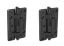 D&D KwikFit Fixed-Tension Self Closing Hinges - 20kg, Black, Two Legs - Pair
