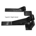 Residential Rising Gate Hinges - Type B, Black, RH Side - Pair