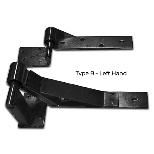 [HGRH493] Residential Rising Gate Hinges - Type B, Black, LH Side - Pair