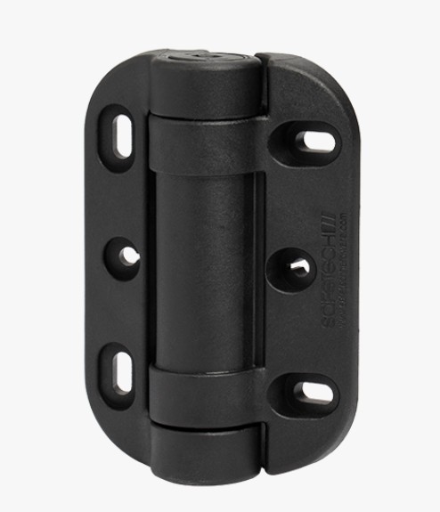 [HN708] Safetech MegaKlik Adjustable Self Closing Hinges - 85kg, Black, No Legs, Safety Cap Included - Pair