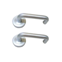 D Handle for Mortice Lock  - Stainless Steel 304 Grade Satin Chrome Silver - Pair