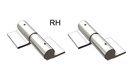 Zinc Plated Weld to Weld Prison Hinges - 16mm Pin, RH, Silver - Pair